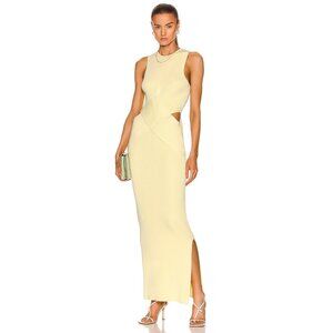 SIR. Kelvin Draped Dress in Lemon Butter Yellow